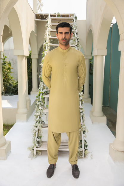 Unstitched Premium Summer Camel Brown (4 meter per suit))