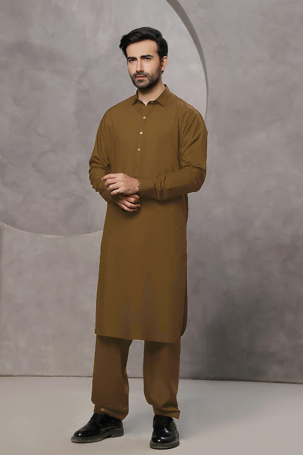 Unstitched Premium Summer Dark Brown (4 meter per suit))